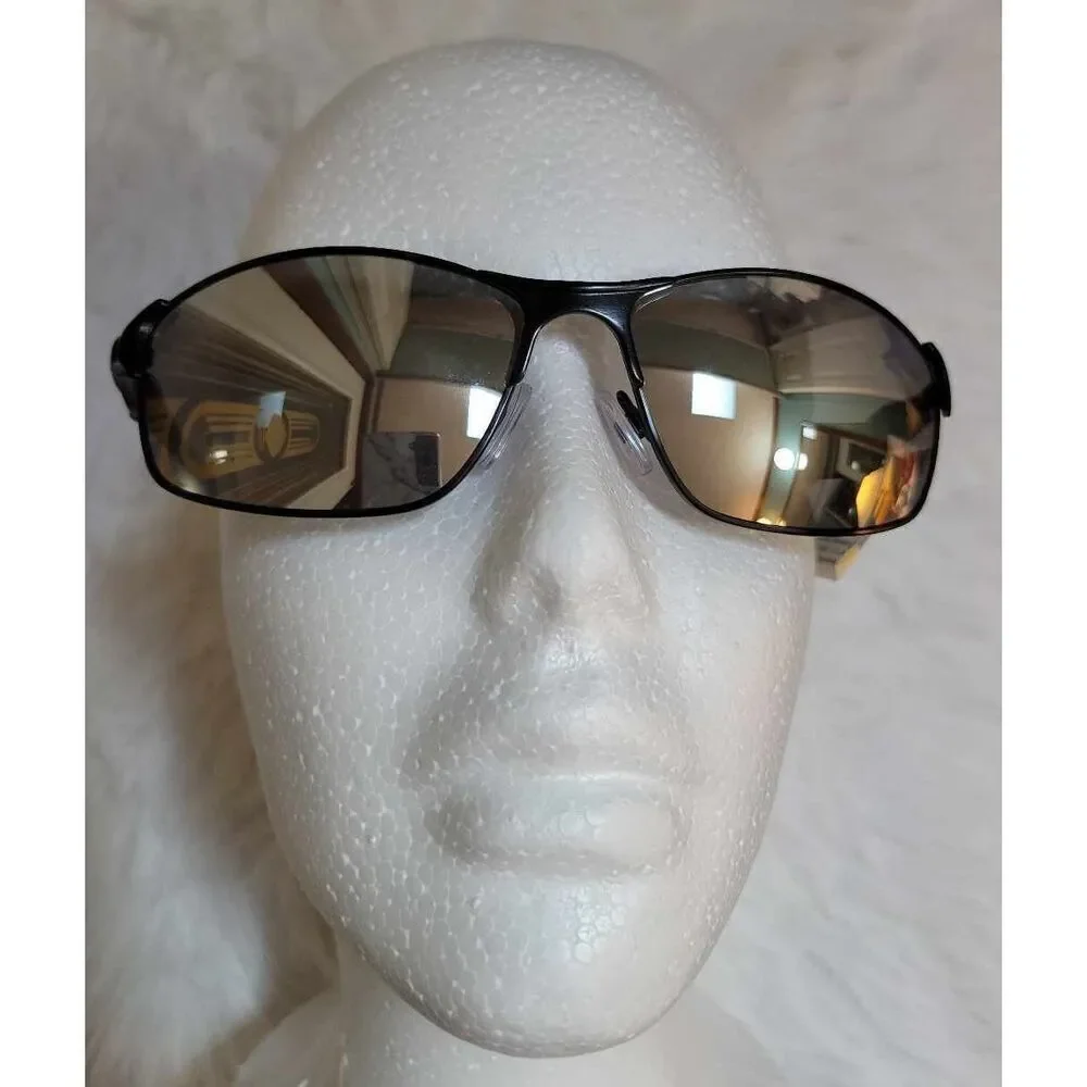 Energy Zone Mirrored Sunglasses Black New 100% UVA Protection Men's Unisex